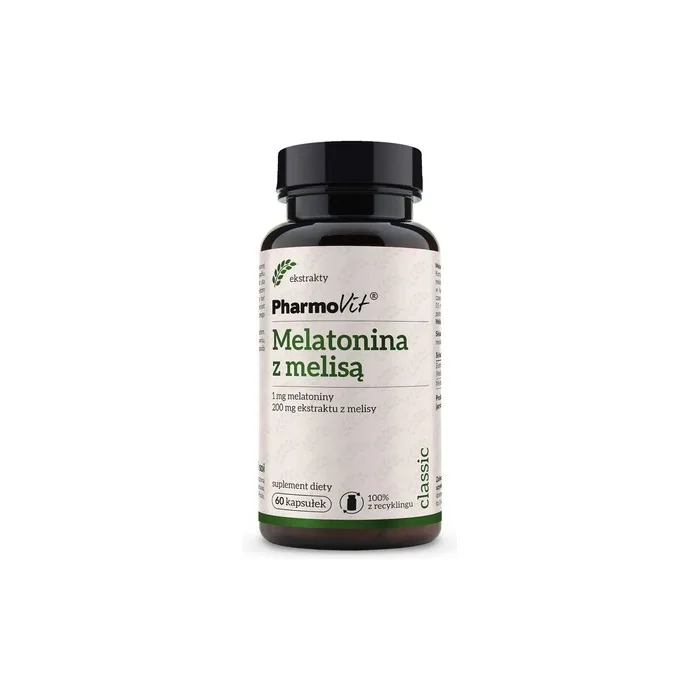 Pharmovit Melatonin With Lemon Balm Dietary Supplement 60 Capsules