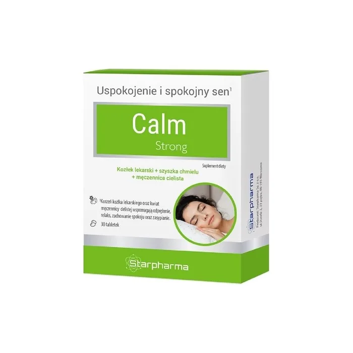 Starpharma Calm Strong Peaceful Sleep Dietary Supplement with Plant Extracts 30 Tablets