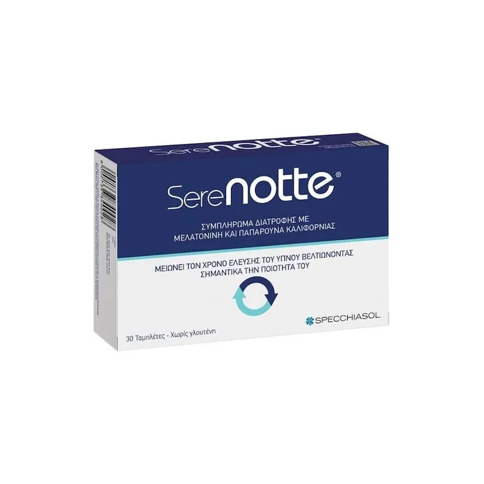 Specchiasol Serenotte Plus Dietary Supplement With Melatonin For Sleep Quality 30 Tablets