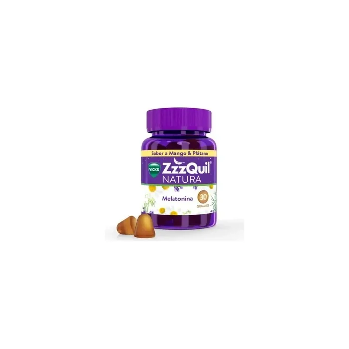 Zzquil Vicks Zzzquil Natura Melatonin Mango & Banana Flavour 30 Units