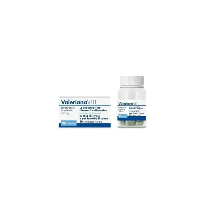Marco Viti Pharmaceuticals Valeriana Viti Dietary Supplement For Stress And Sleep 30 Tablets
