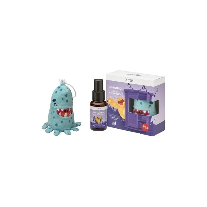 Purae BenSonno Sleep Well Spray with Trudi Plush Toy 75ml - Turquoise