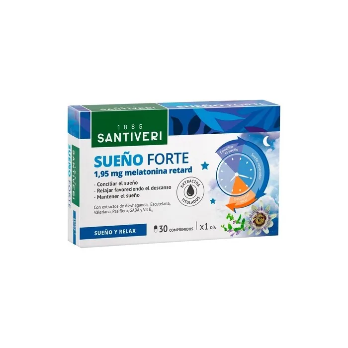 Santiveri Sueo Forte Food Supplement with 195mg Melatonin and GABA
