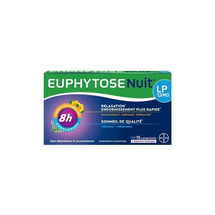 Bayer Sante Euphytose Night 1.9mg Dietary Supplement 15 Tablets