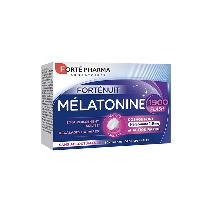 Forte Pharma Melatonine 1900 Flash 19mg Dietary Supplement For Sleep Aid 30 Tablets