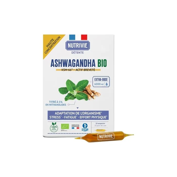 Organic Ashwagandha KSM-66 Extra Dosed 6000mg with 5 Withanolides for Stress and Sleep