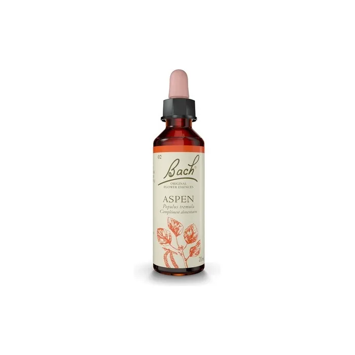 Bach Original Flowers Aspen No 2 for Added Safety Natural Floral Elixir for Emotional Well-Being Dropper 20ml