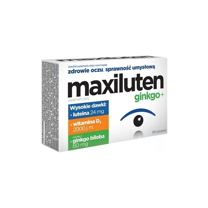 Maxiluten Ginkgo Lutein 24mg For Vision And Concentration 90 Tablets