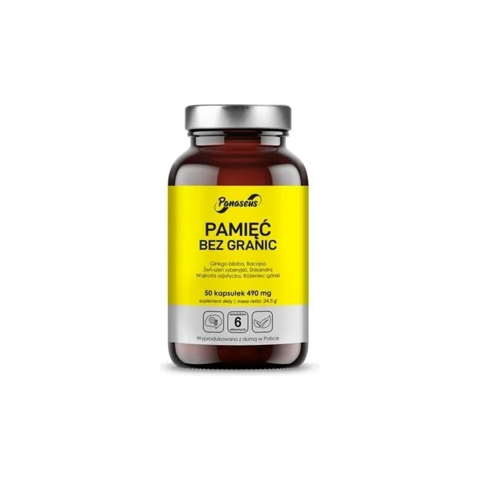Panaseus Memory Without Borders 490mg 50 Capsules