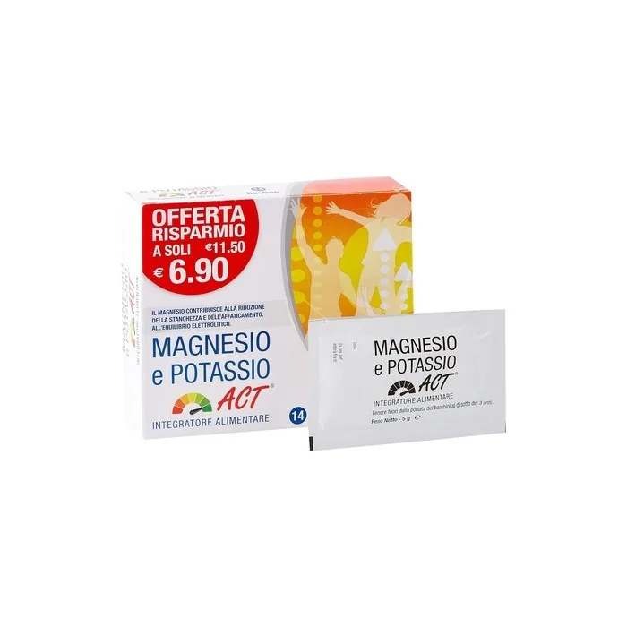 Magnesium and Potassium ACT Fatigue Reduction 14 Sachets