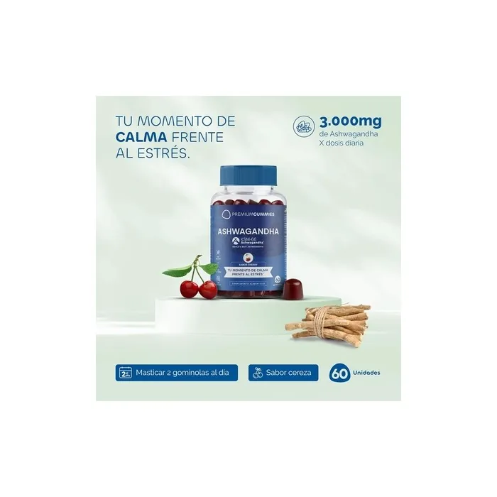 Ashwagandha KSM-66 Gummies 3000mg Natural Antistress Effect