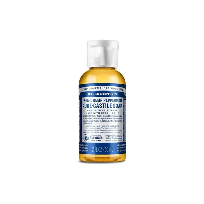 Dr. Bronner's Organic Peppermint Pure-Castile Liquid Soap 59ml