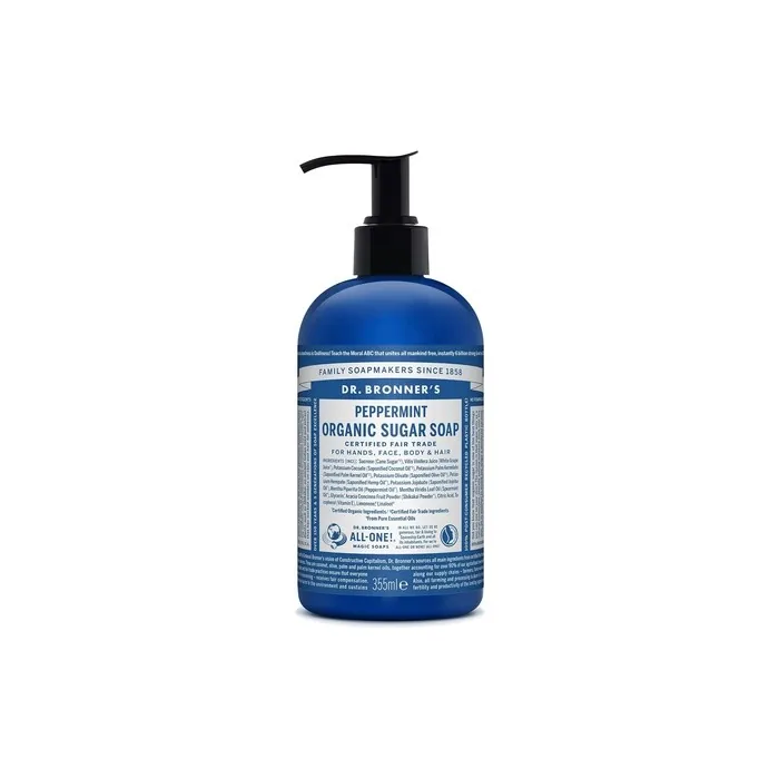 Dr. Bronner's Organic Sugar Soap Peppermint 355ml