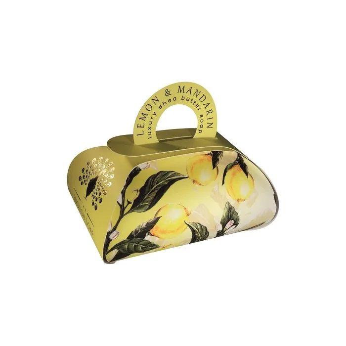 The English Soap Company Large Gift Bag Bath Soap Lemon & Mandarin 260g