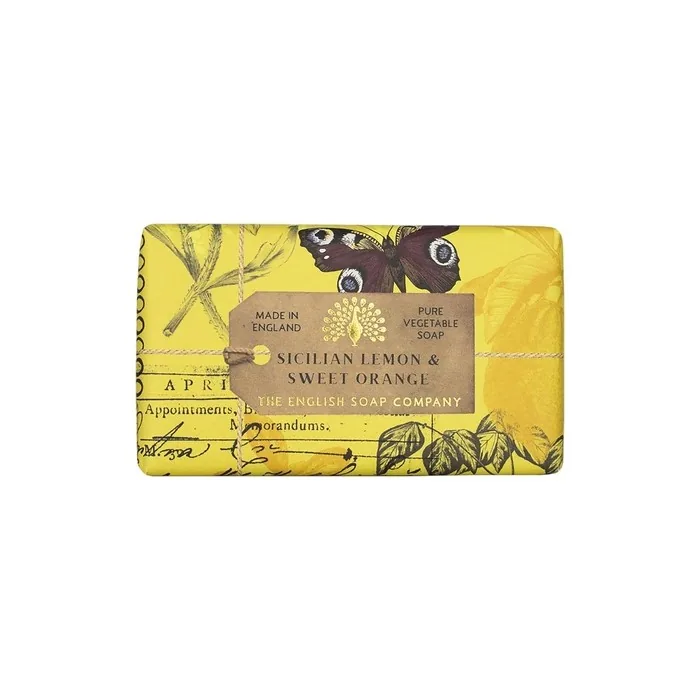 The English Soap Company Anniversary Wrapped Soap Bar Citrus Shea Butter Moisturising Soap 190g
