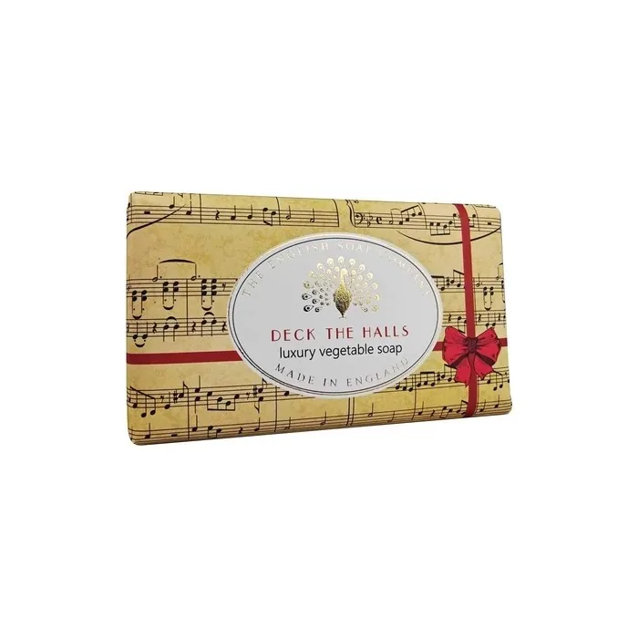 The English Soap Company Festive Soap Bar 190g Deck the Halls Mulled Wine