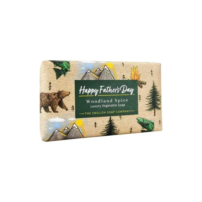 The English Soap Company Happy Father's Day Woodland Spice Soap Bar 190g