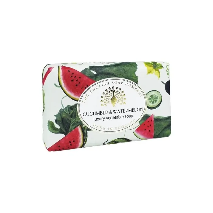 The English Soap Company Cucumber & Watermelon Vintage Wrapped Soap Bar 190g