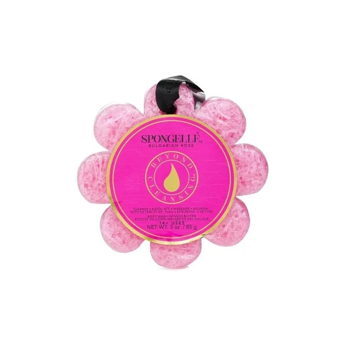 Spongelle Wild Flower Soap Sponge Bulgarian Rose Pink 85g