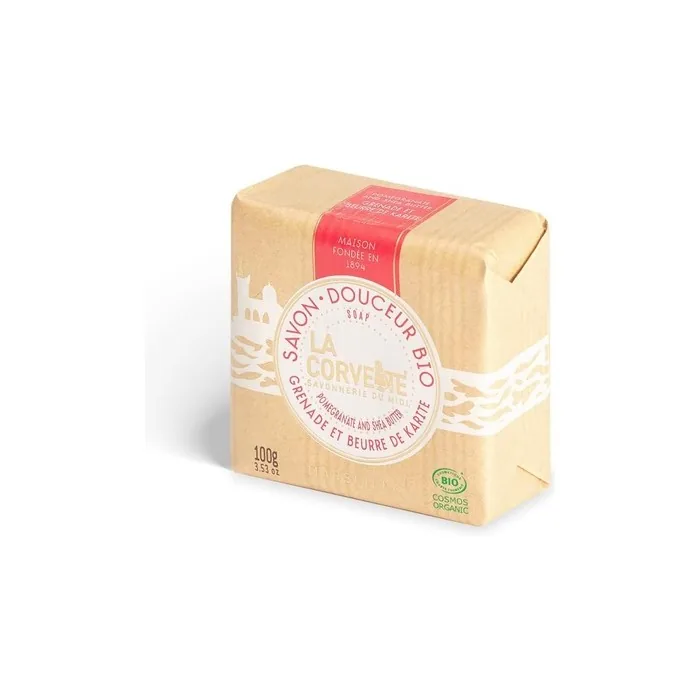 La Corvette Organic Pomegranate and Shea Butter Gentle Soap 100g