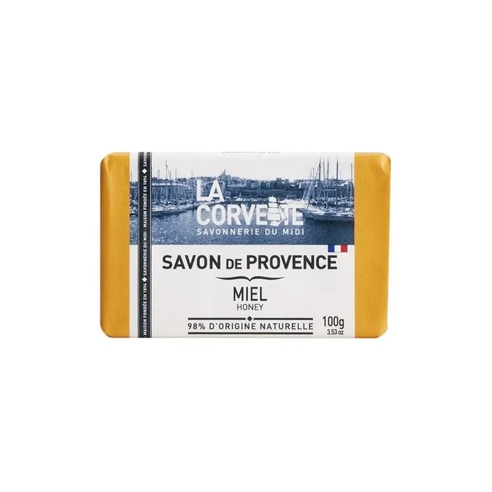 La Corvette Provence Honey Soap 100g - Extra Mild 100% Plant-Based