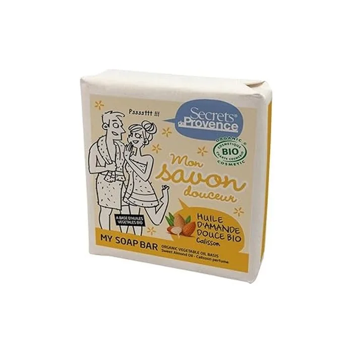 Secrets De Provence Organic Sweet Almond Oil Soap Bar 100 G