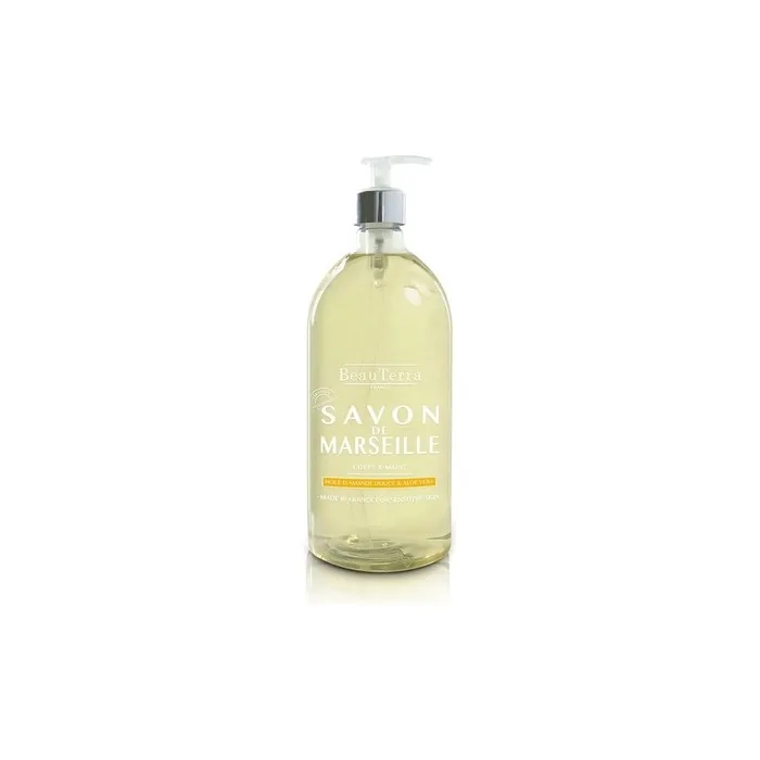 Beauterra Liquid Marseille Soap 1L Superfatted for Body and Hands