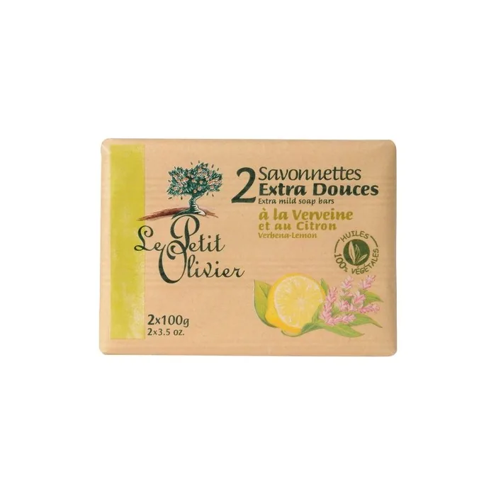 Le Petit Olivier 0005028 Extra Soft Lemon Verbena Beauty Soap 2 x 100g