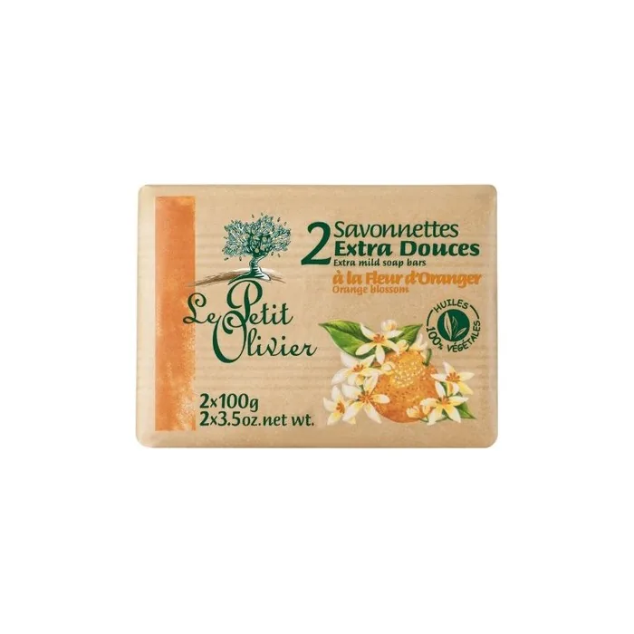 Le Petit Olivier 0005035 Extra Soft Orange Blossom Beauty Soap 2 x 100g