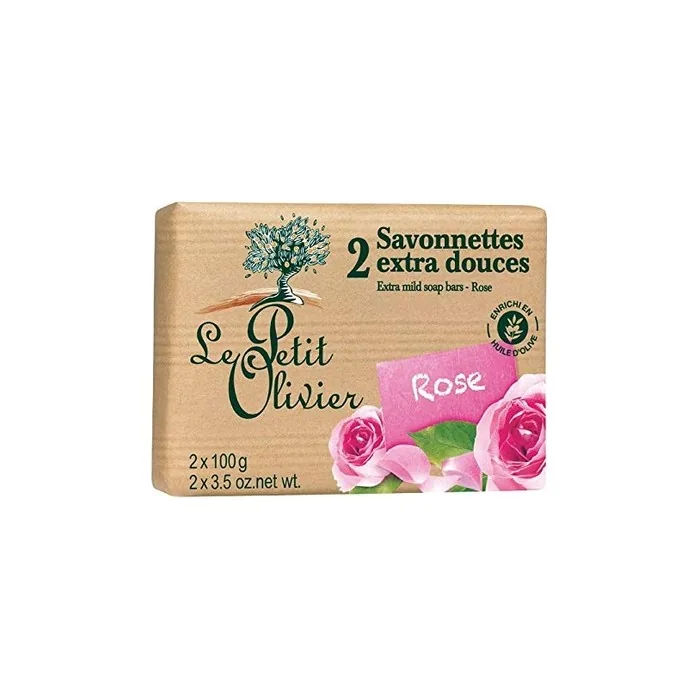 Le Petit Olivier Provence Soap Rose with Oils and Perfumes from Grasse 2 x 100g