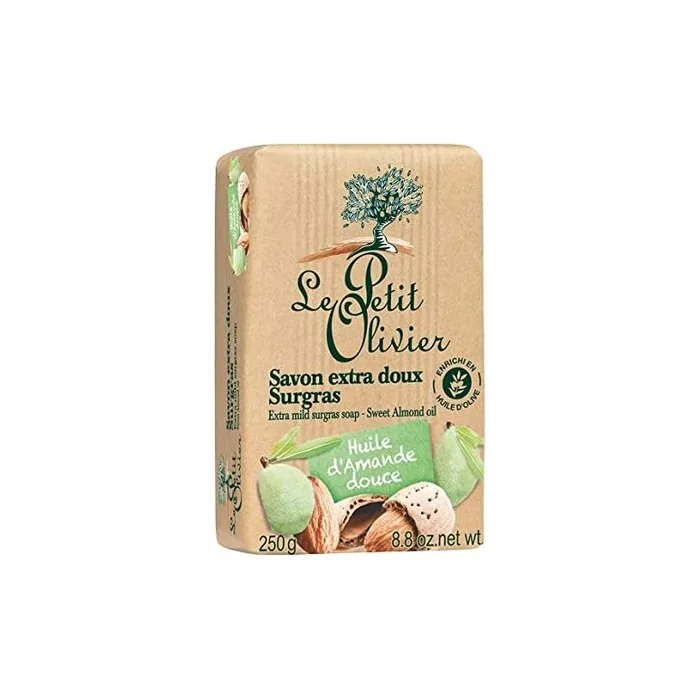 Le Petit Olivier Extra Gentle Soap with Sweet Almond Oil 250g - Made in France