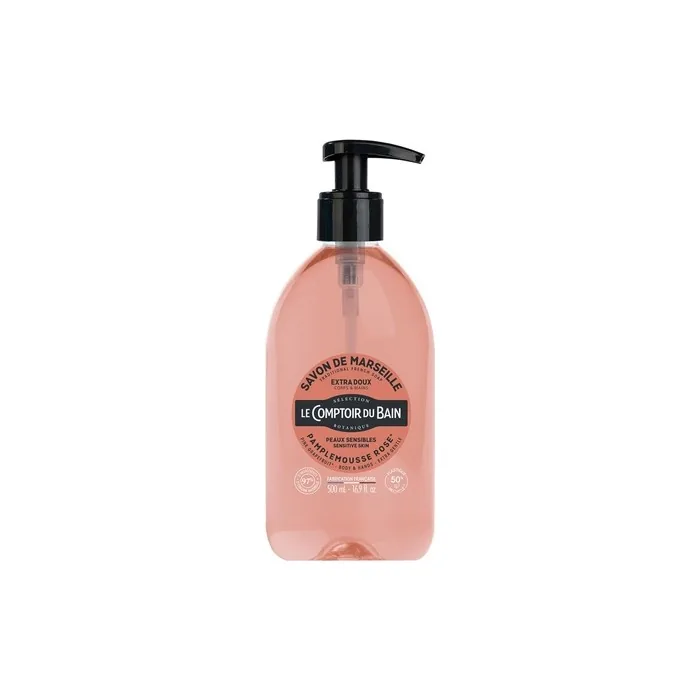 Le Theke Du Bad Traditional Marseille Soap Grapefruit Rose 500ml