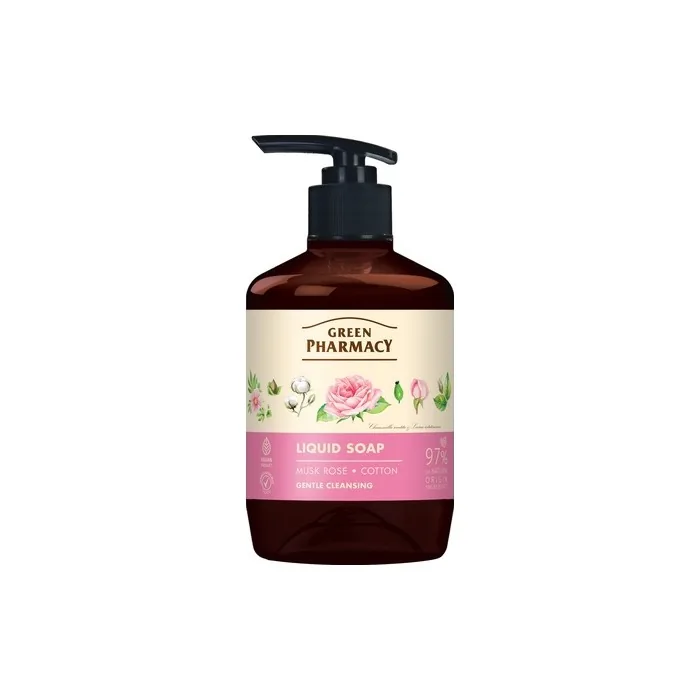 Elfa Pharm Green Pharmacy Liquid Soap Musk Rose Cotton 460 Ml
