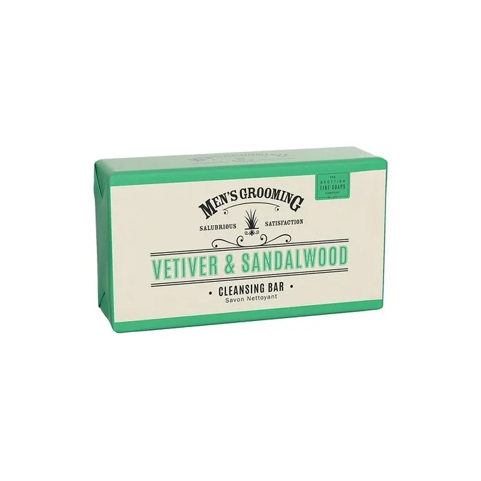 Scottish Fine Soaps Men's Body Soap Vetiver and Sandalwood 220g