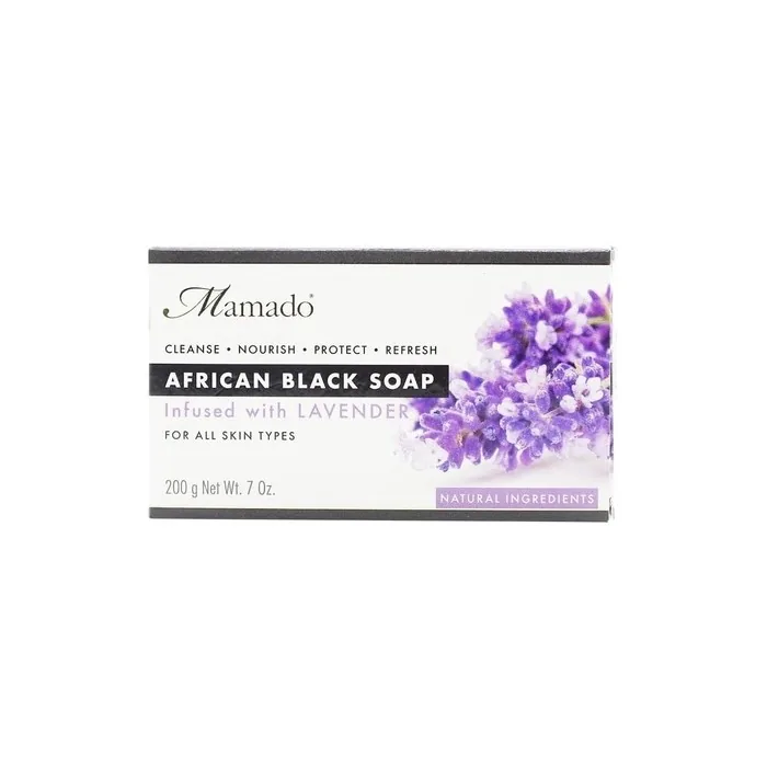 Mamado African Black Soap Infused With Lavender 200g