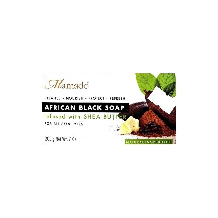 Mamado African Black Soap Infused with Shea Butter 200g