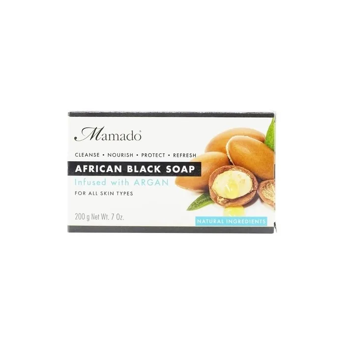 Mamado African Black Soap Infused with Argan 200g