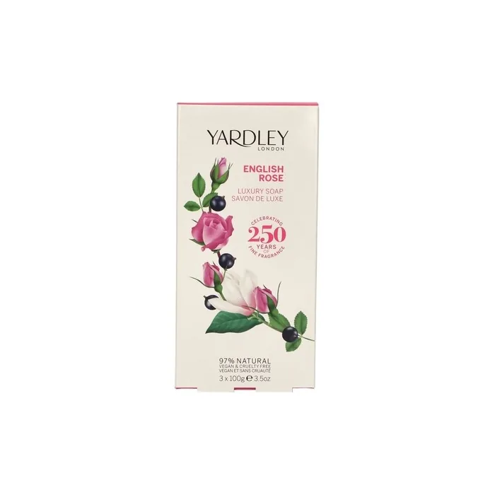 Yardley London English Rose Luxury Soap Pack Of 3 X 100g
