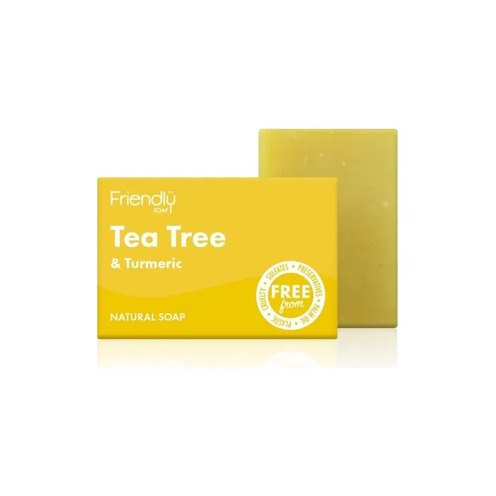 Friendly Soap Handmade Natural Tea Tree & Turmeric Antibacterial Soap 95g