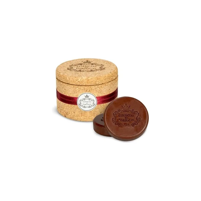 ESSÊNCIAS DE PORTUGAL 50g Soap in Portuguese Cork Jewelry Container - Set of 2 Sour Cherry
