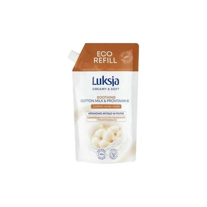 Sarantis Luksja Soothing Cotton Milk Liquid Soap 400ml with Pro-Vitamin B5