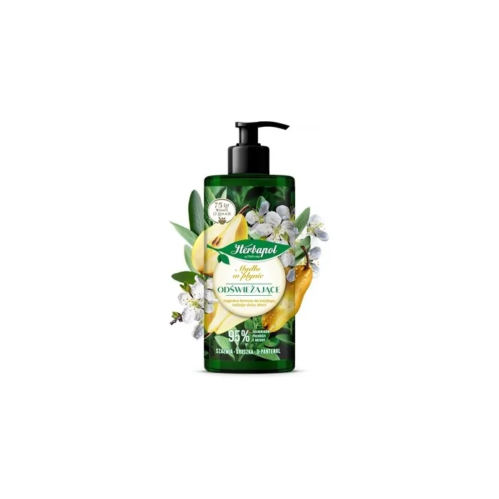 Herbapol Refreshing Liquid Soap Sage Pear Dpanthenol 390 Ml