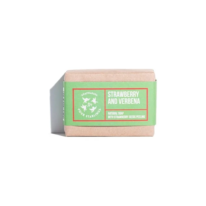 Natural Eco Peeling Bar Soap Strawberry and Verbena 110g