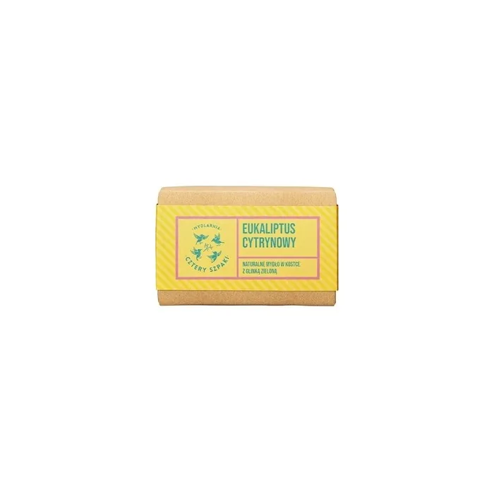 Mydlarnia Cztery Szpaki Eucalyptus Lemon Natural Soap Bar With Green Clay 110g