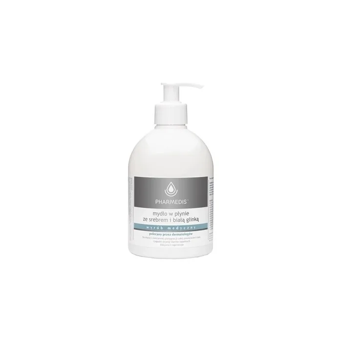 Liquid Soap with Silver and White Clay - Hygienic Cosmetics for Men