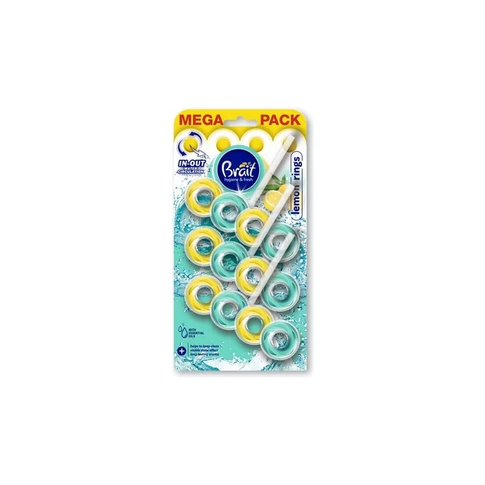 Dramers Brait Toilet Block 2phase Rings Lemon 3 X 40g
