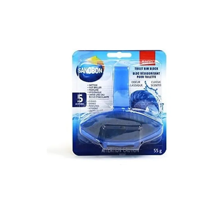 Sanobon Blue Shiny Perfumed Soap and Toilet Bowl Perfume