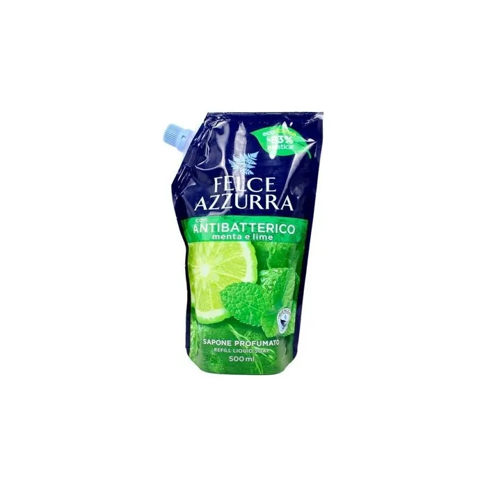 Felce Azzurra Antibacterial Liquid Soap 500ml Mint and Lime - Refill