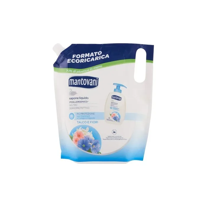 Mantovani Neutral Liquid Soap Decorative Sensitive Skin Talc and White Flowers 750ml