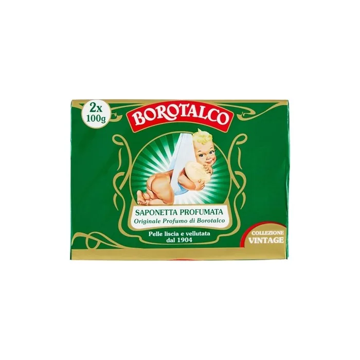 Borotalco Scented Solid Soap with Borotalcum Fragrance 100g - Pack of 2